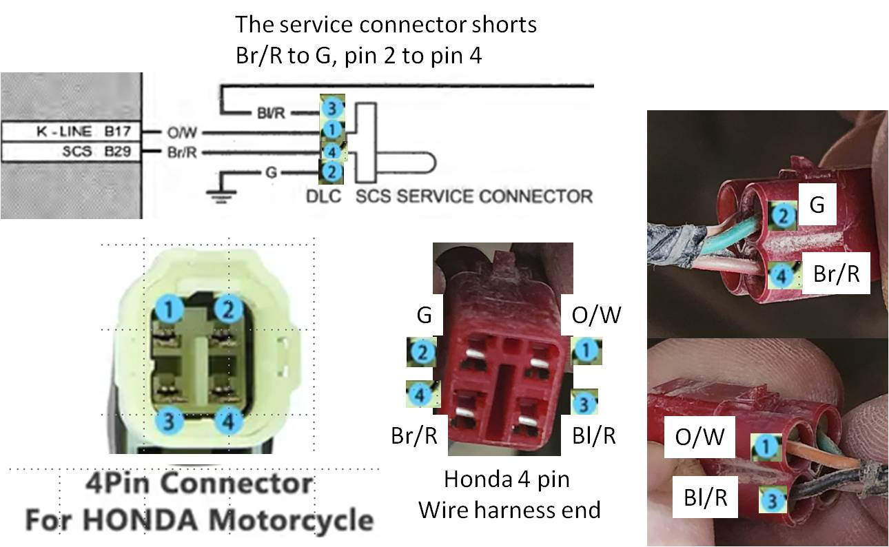 4pin Honda Pioneer 1000 harness end