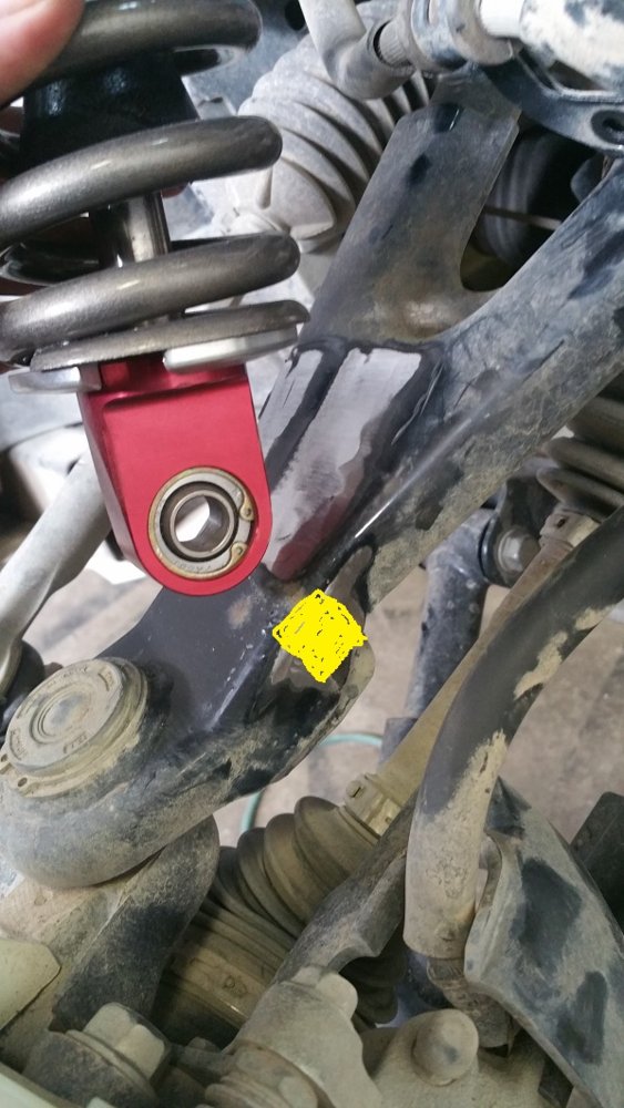 Brake bracket yellow