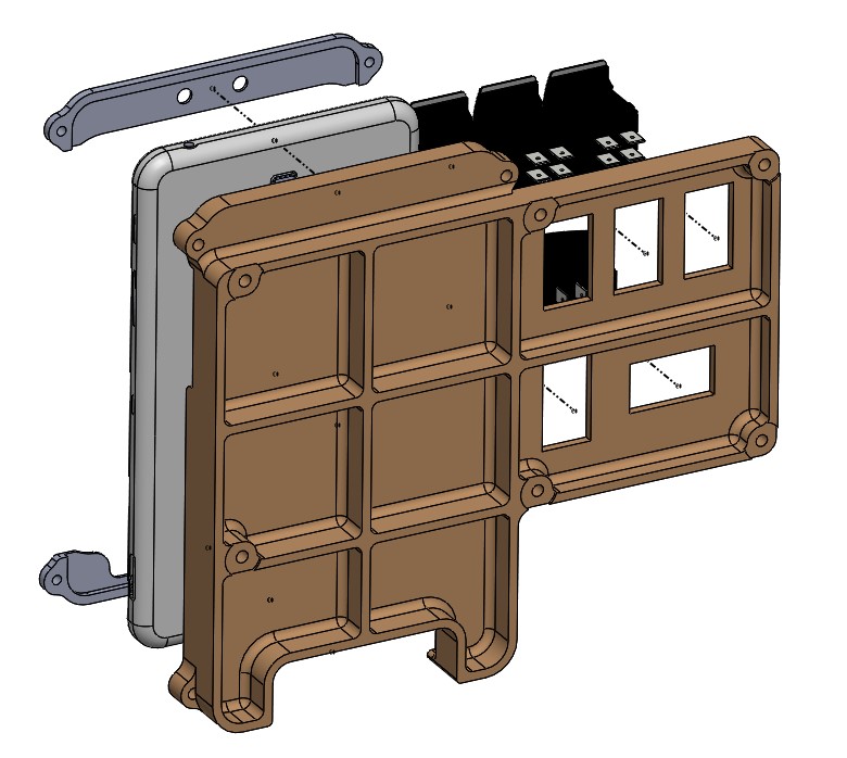 Exploded view Dash Mtg 1000 5 rear view