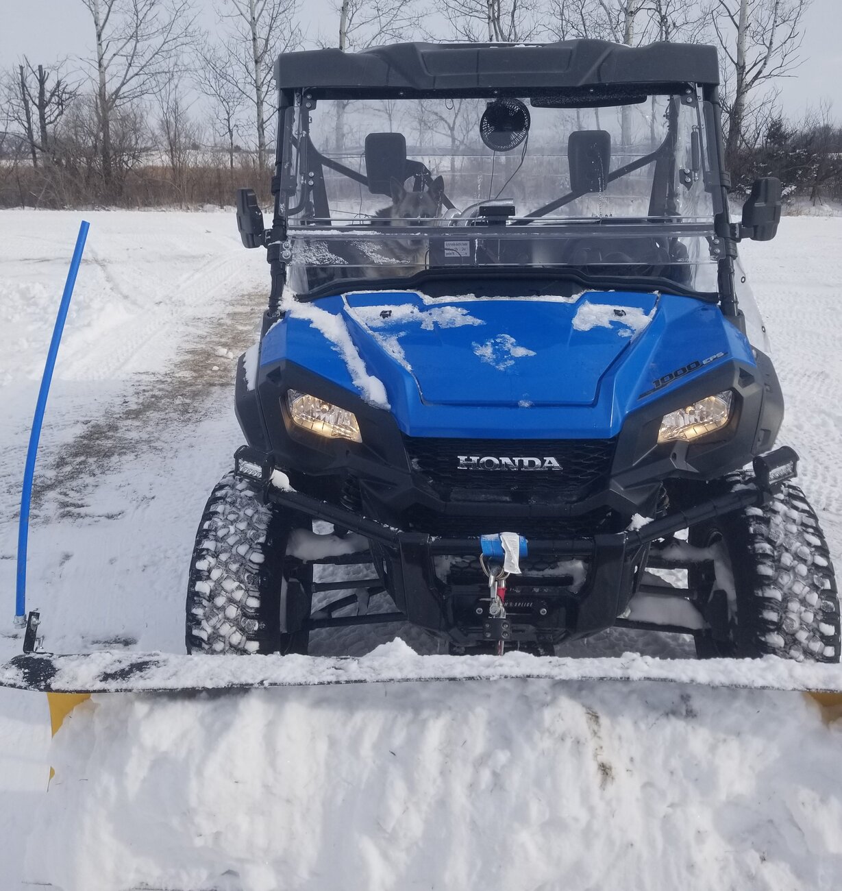 Plowing snow