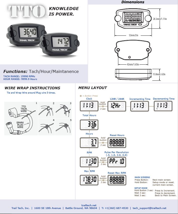 Trailtech tach