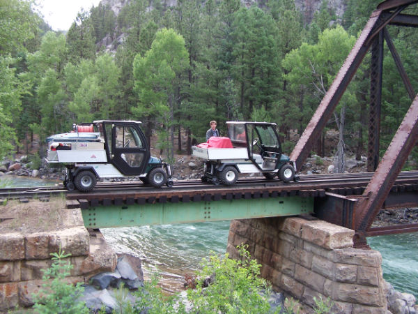 Train Track Golf Cart In Use2