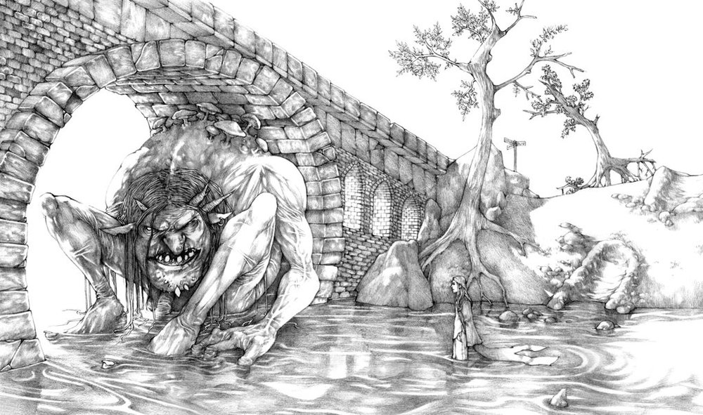 Troll bridge   pencils by gido d60evd5