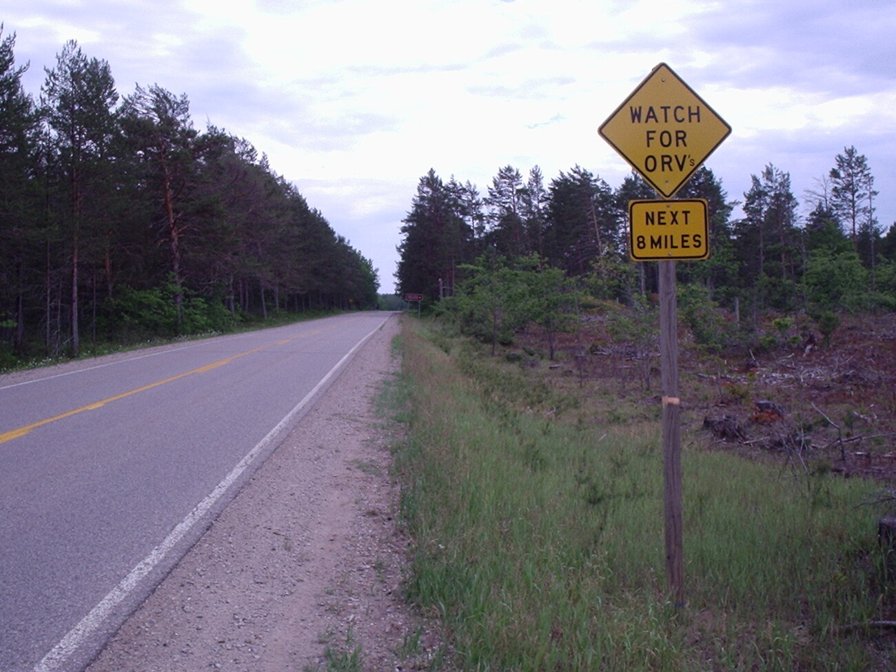 Watch for ORV sign