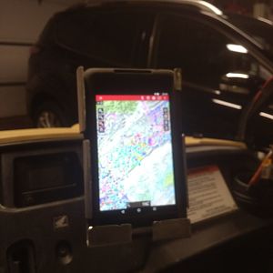 ORUXMAPS on a custom holder.